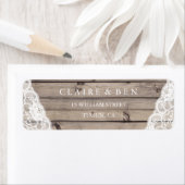 Elegantes Rustic Lace Wedding-Rücksendesiegel (Insitu)