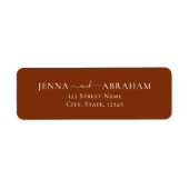 Elegantes Rustic Terracotta Rücksendezeichen (Vorne)