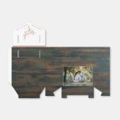 Elegantes Rustic Wood Foto Wedding Vielen Dank Geschenkschachtel (Ungefaltet)