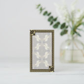 Elegantes rustikales Abstraktes Muster Visitenkarte (Stehend Vorderseite)