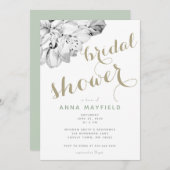 Elegantes Rustikales Apple Art Zeichnend Brautpart Einladung (Vorne/Hinten)