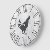 Elegantes rustikales Bauernhaus Imitate Weißholz & Große Wanduhr (Winkel)