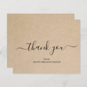 Elegantes rustikales Berufliches Budget Danke Kart (Vorne/Hinten)