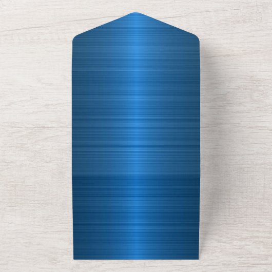 Elegantes, rustikales Blau Alles in einer Hochzeit All In One Einladung (Außenbereich)