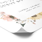 Elegantes Rustikales Blumenblatt Poster (Ecke)