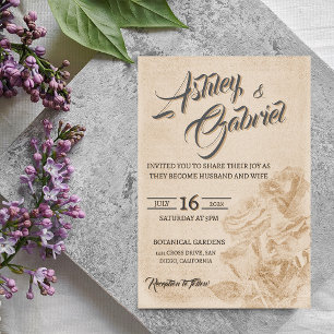 Elegantes rustikales Blumenhochzeits-Einladungsdes Einladung