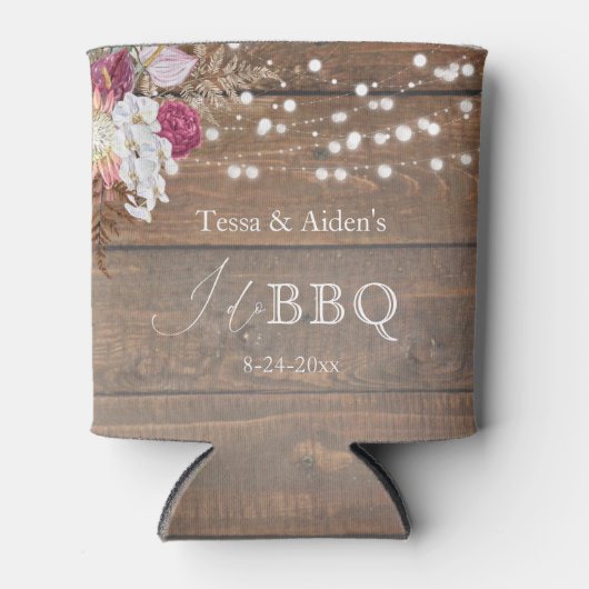 Elegantes Rustikales Blumenholz, das ich GRILLEN B Dosenkühler (Vorderseite)