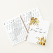 Elegantes rustikales Blumenrezept Notizblock (Innenseite)