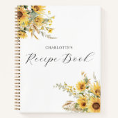 Elegantes rustikales Blumenrezept Notizblock (Vorderseite)