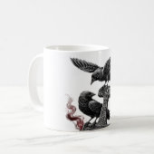 Elegantes rustikales Boho Wedding Custom Foto Mode Kaffeetasse (Vorderseite Links)