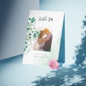 Elegantes rustikales botanisches Eukalyptus-Blätte Tischnummer