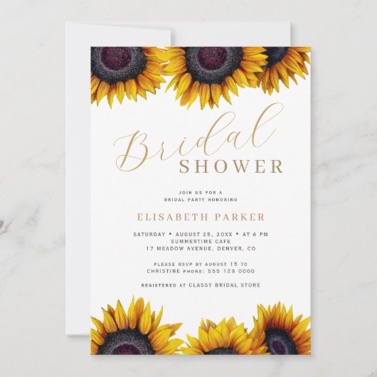 Elegantes rustikales Brautparty Einladung (Vorderseite)