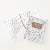 Elegantes Rustikales Brown Fall Botanisches Rezept Notizblock (Innenseite)