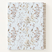 Elegantes Rustikales Brown Fall Botanisches Rezept Notizblock (Rückseite)