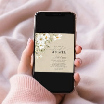 Elegantes Rustikales CalliWatercolor Daisy Brautpa