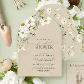 Elegantes rustikales Déisy-Brautparty Einladung