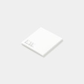 Elegantes Rustikales einfaches Minimal-Grau-Name M Post-it Klebezettel (angewinkelt)