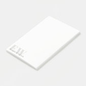Elegantes Rustikales einfaches Minimal-Grau-Name M Post-it Klebezettel (angewinkelt)