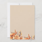 Elegantes Rustikales Erntedank Abendessen Einladung (Rückseite)