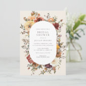 Elegantes Rustikales Fall Brautparty Einladung (Stehend Vorderseite)