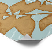 Elegantes Rustikales Falldraht-Seekarte Poster (Ecke)