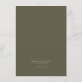 Elegantes Rustikales Fastenfest Menükarte (Rückseite)