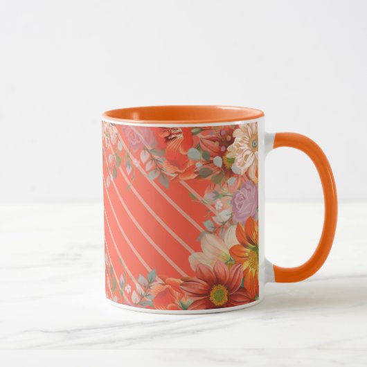 Elegantes rustikales Floraldesign Tasse (Rechts)