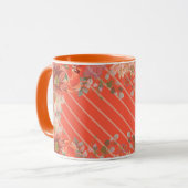 Elegantes rustikales Floraldesign Tasse (Vorderseite Links)