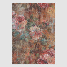 Elegantes rustikales florales Dekorpapier mit Crac