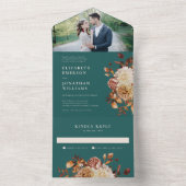 Elegantes rustikales Foto Hochzeit All In One Einladung (Innen Boden)