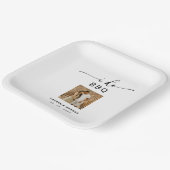 Elegantes rustikales Foto I Do GRILLEN Pappteller (Gewinkelt)