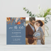 Elegantes Rustikales Foto Save The Date (Stehend Vorderseite)