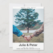 Elegantes rustikales Foto Save the Date Einladung (Vorderseite)