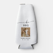 Elegantes rustikales Foto Script I Do GRILLEN Flaschenkühler (Vorderseite)
