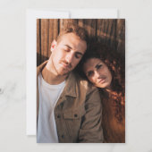 Elegantes Rustikales Gold Barn Foto Hochzeit Einladung (Rückseite)