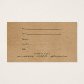 Elegantes Rustikales Gold Heart Script Geschenkgut (Rückseite)