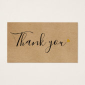 Elegantes Rustikales Gold Heart Script Geschenkgut (Vorderseite)