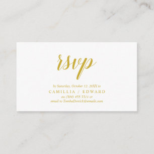 Elegantes Rustikales, Gold Script, UAWG Response Begleitkarte