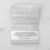 Elegantes Rustikales Graues Hirsch & Weißes Holz V Dankeskarte (Innenseite)