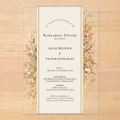 Elegantes Rustikales Herbst Beige Probe Dinner Acryleinladungen (Vorderseite)