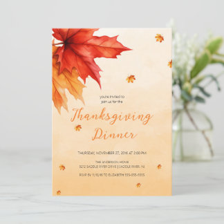 Elegantes rustikales Herbstessen lässt Erntedank e Einladung