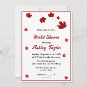 Elegantes Rustikales Herbstlaub Herbst Brautparty Einladung (Vorderseite)