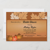 Elegantes Rustikales Herbstleaves Fall Brautparty Einladung (Vorderseite)