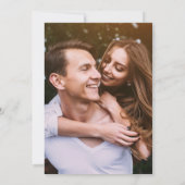 Elegantes Rustikales Herz Foto Hochzeit Einladung (Rückseite)