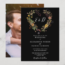 Elegantes Rustikales Herz Foto Hochzeit