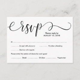Elegantes Rustikales Hochzeitskarten-Design v1 RSVP Karte