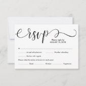 Elegantes Rustikales Hochzeitskarten-Design v1 RSVP Karte (Vorderseite)