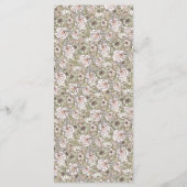 Elegantes Rustikales Hochzeitsmenü Menükarte (Rückseite)