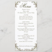 Elegantes Rustikales Hochzeitsmenü Menükarte (Vorderseite)