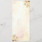 Elegantes Rustikales Hochzeitsmenü Menükarte (Rückseite)